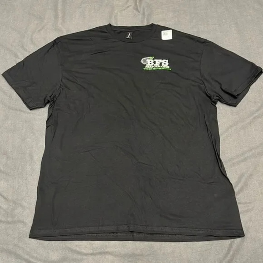 Gildan Black Tee with Green Logo